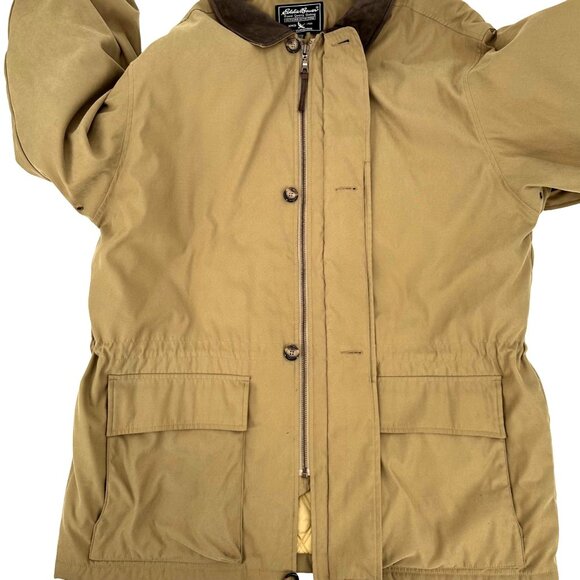 Eddie Bauer Mens L Outdoor Brown Quilted Lined Jacket Pockets - Picture 4 of 16